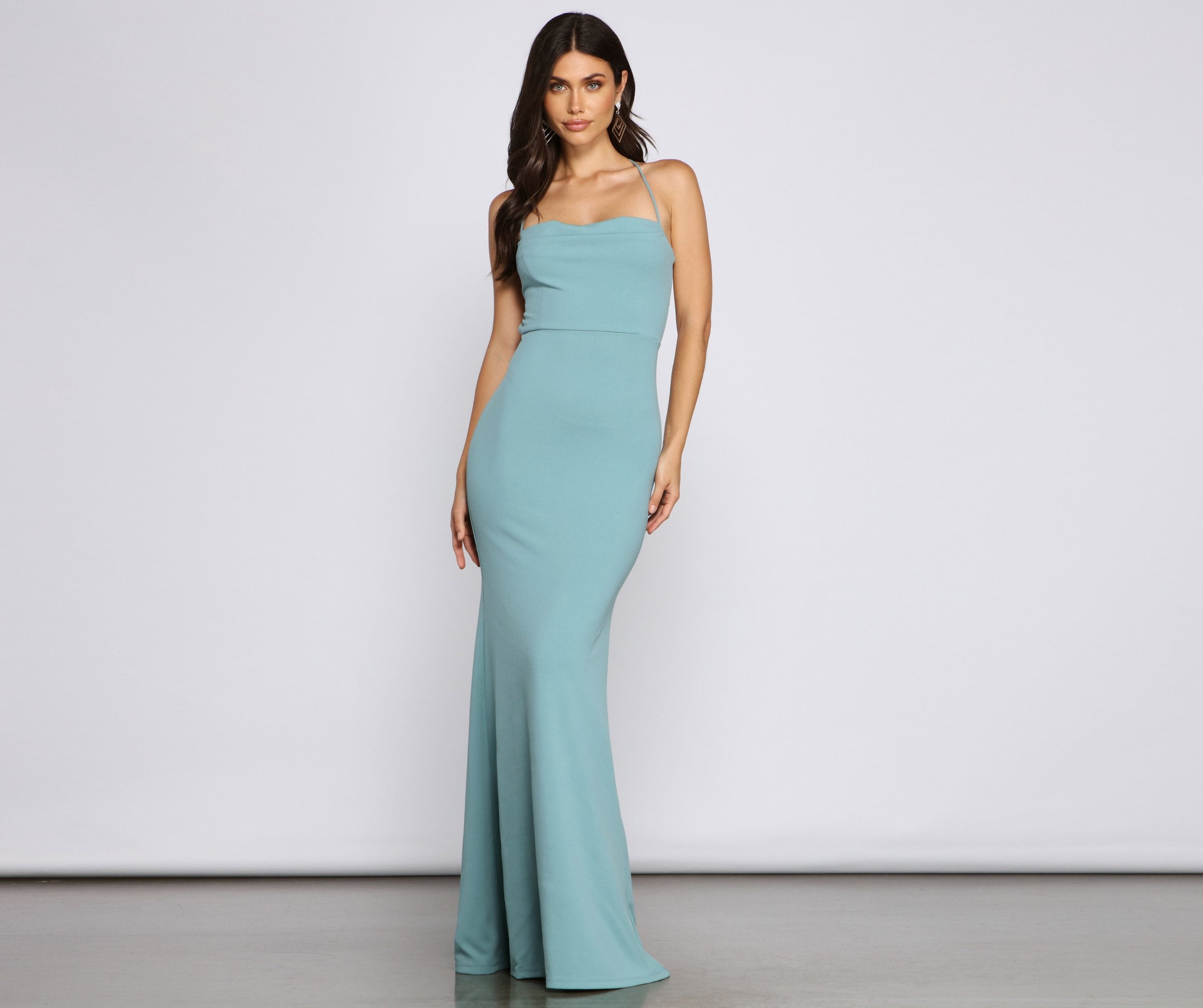 Claudette Formal Lace Up Mermaid Dress