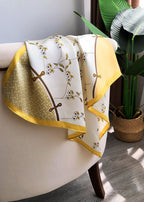 Maribel - Floral Satin Square Scarf