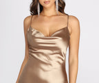 Slick Chick Satin Mini Dress