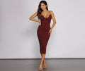 Comfy Chic Ribbed Knit Midi Dress