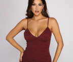Comfy Chic Ribbed Knit Midi Dress