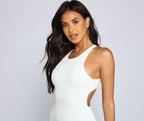 Simple And Sexy High Slit Midi Dress
