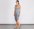 Colorful Expressions Two Tone Glitter Midi Dress