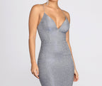 Colorful Expressions Two Tone Glitter Midi Dress