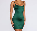 Club Cuts Satin Mini Dress