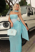 Sparkly Strapless Slim Fit Vintage Party Dress