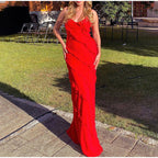 Belinda Aesthetic Long Dress with Ruffles Elevated Occasion Wear