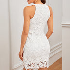 Beyond Words Lace Dress White
