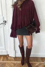 Vintage Ruffled Chiffon Blouse