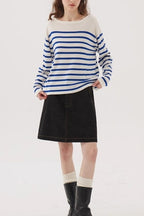 Classic Breton Long Sleeve Knit Top