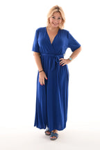Leila Minimalist Maxi Dress Travel with Belt Designer Edit
