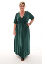 Leila Minimalist Maxi Dress Travel with Belt Designer Edit