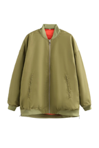 Oversized Bomber Loose Biker Jacket