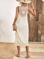 Teodora Minimalist Hollow Back Tank Dress Premium Wardrobe Essential