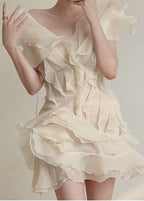 Aurelia Ruffled Organza Mini Dress