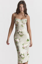 Lace Trim Bardot Slip Party Dress