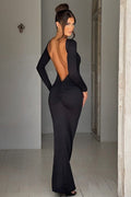 Long Sleeve Backless Bodycon Formal Dress