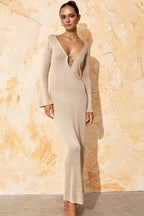 Long Sleeve Sexy Maxi Sweater Dress