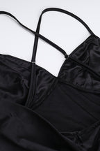 Satin Bowknot Strap Party Dress