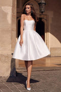 Solid A-line Cocktail Dress