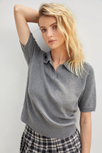 Ellison Grey Lapel Sweater
