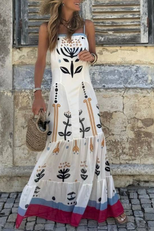Spectacular Tulle Dress with Printed Bodice and Adjustable Straps