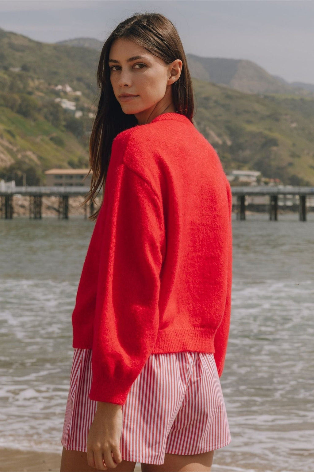 Casual Solid Buttoned Long Sleeve Knit Cardigan