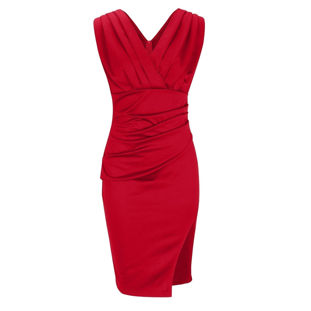 Sarah Luxe V Neck Dress Evening Wear Edit
