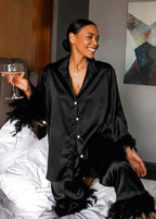 Luxe Satin Feather Trim Set