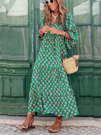 Bohemian Breeze - Printed Maxi Dress