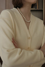 Vintage Cotton V Neck Cardigan