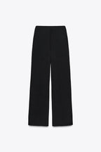 Fashion Contrast Color Knitted Stretch High Waist Casual Straight Pants