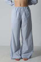 Light Striped Elastic Relaxed Pants