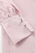 Loose Fit Long Sleeve Casual Detachable Collar Blouse