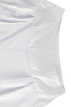 Satin Lapel Tie Front Top High Waist Pants Set