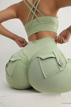 Utility Button High-Waist Booty Leggings