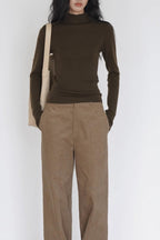 Fitted Mock Neck Knit Top