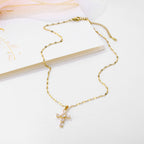 Radiant Cross Pendant Necklace