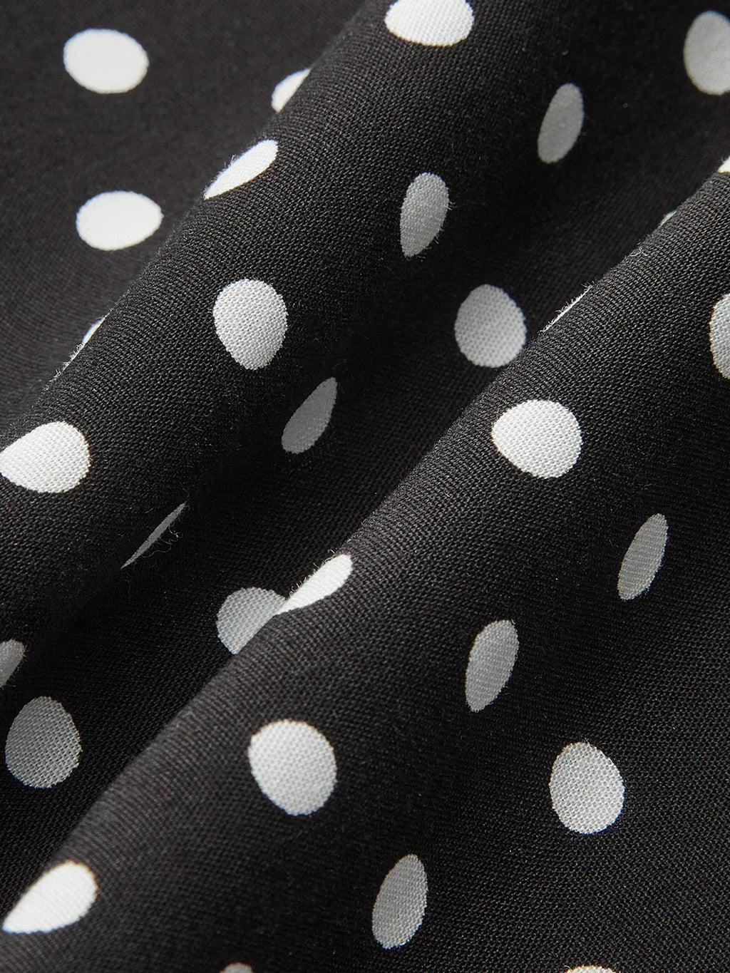 Polka Dot Lace-Trim Dress