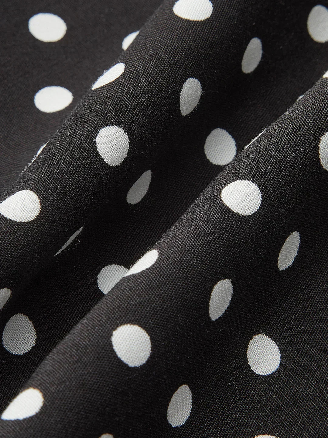 Polka Dot Lace-Trim Dress