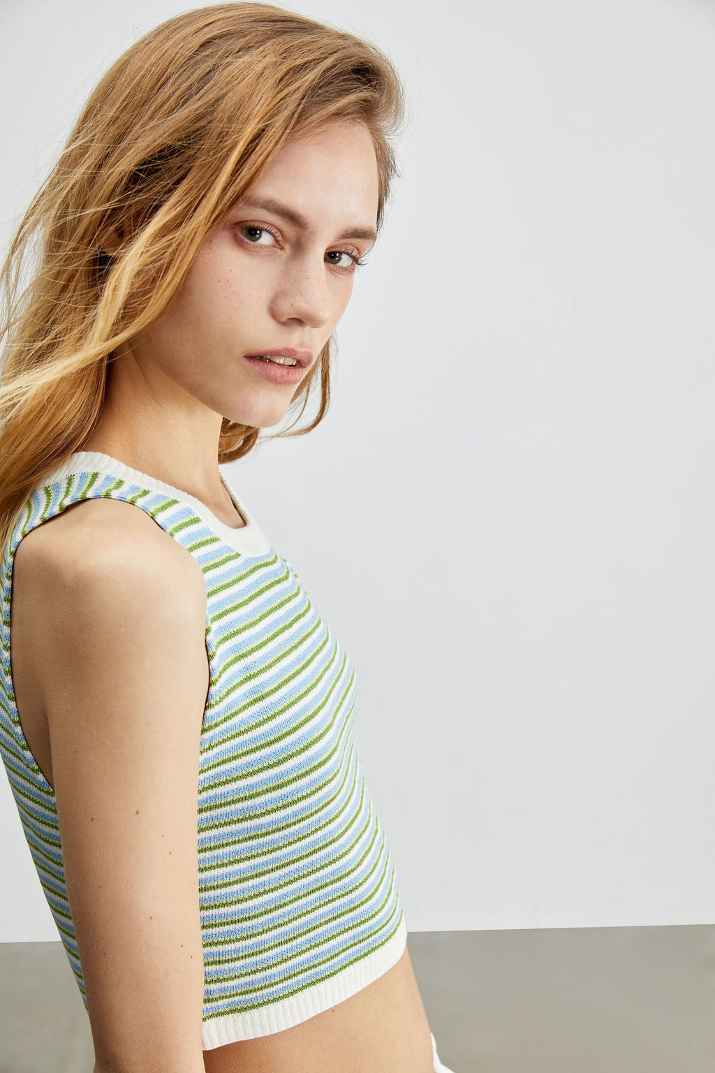 Cassandra Cropped Sleeveless Sweater