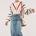 Beige Oversized Batwing Sleeve Sweater