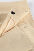One Shoulder Asymmetric Tie Top High Waist Pants Two Piece Set
