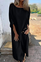 Casual Unique Irregular Button Decoration Robe Pocket Elastic Pants Set