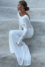High-End Long Sleeve Backless Slim Party Dress