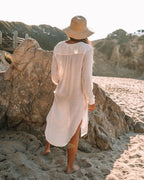 Bali Pocketed Kaftan Dress Bamboo Cream FINAL