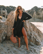 Bali Pocketed Kaftan Dress Onyx FINAL