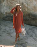 Bali Pocketed Kaftan Dress Terracotta FINAL