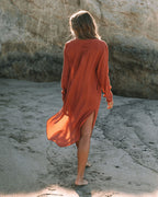 Bali Pocketed Kaftan Dress Terracotta FINAL