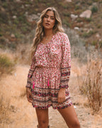 Priority Printed Tassel Dress Natural FINAL